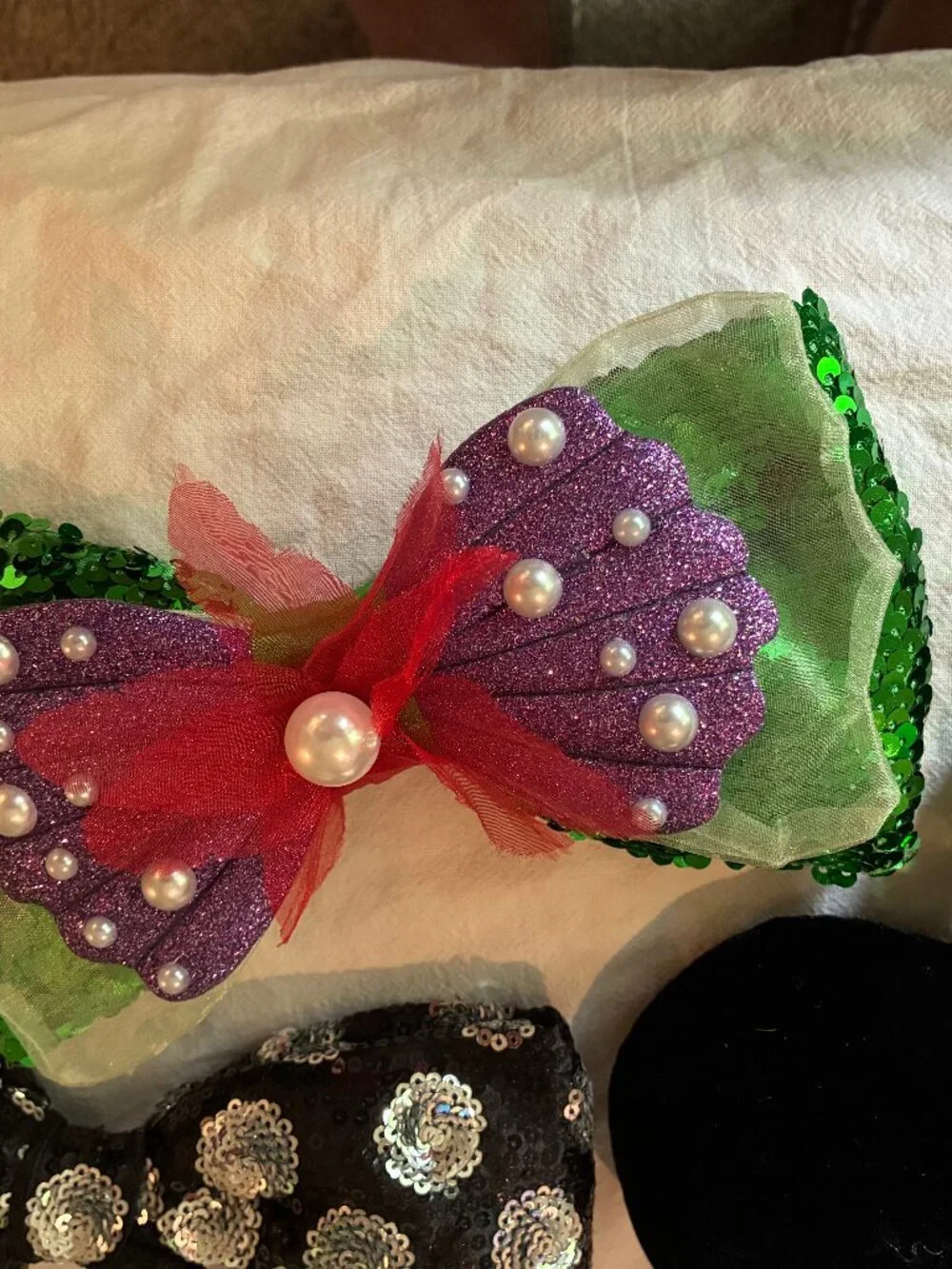 Disney Mouse Ears Headband with Interchangeable Bow Swaps Rare